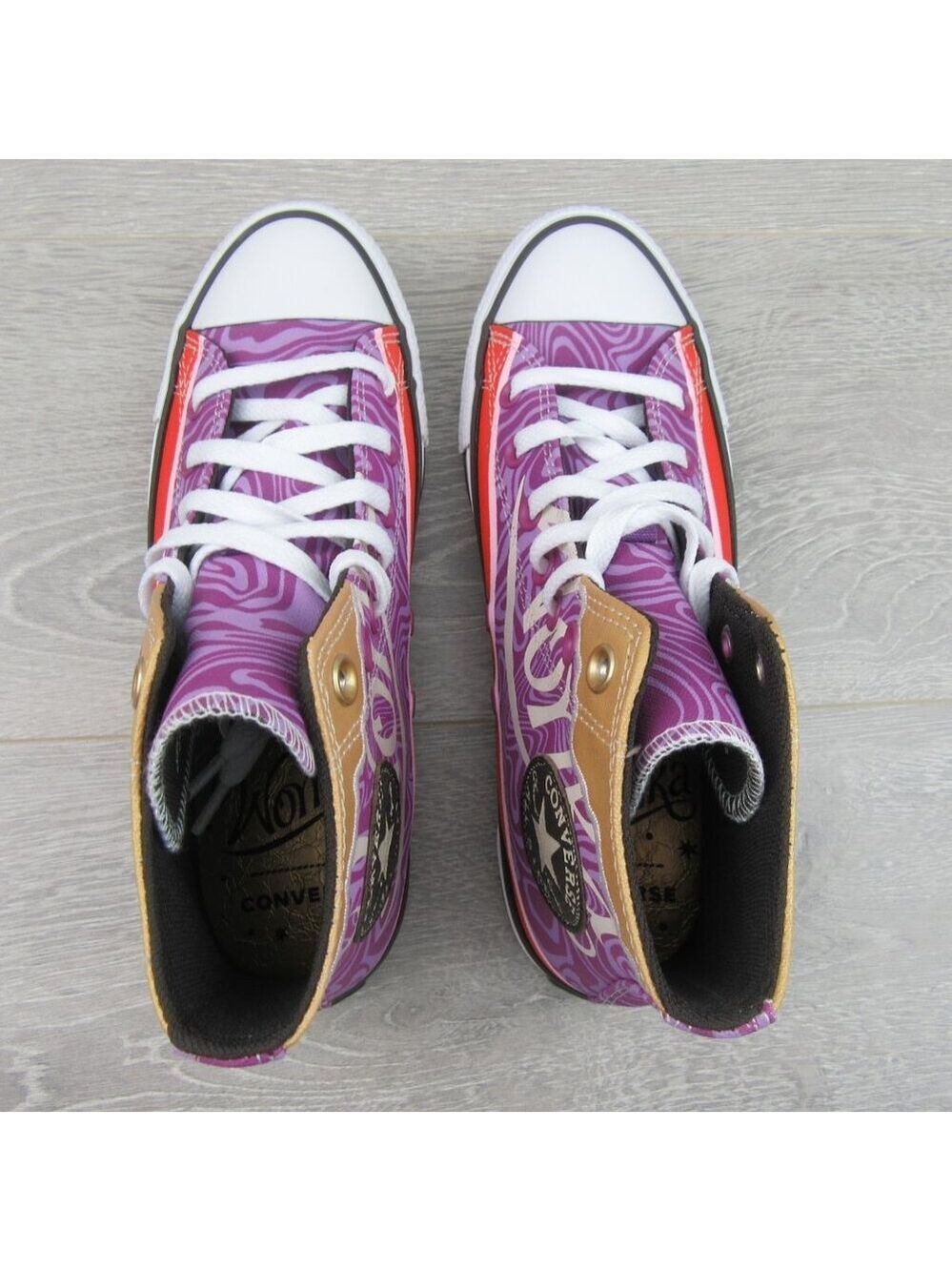 Converse x Wonka CTAS HI Women's Size 8 Pixel Purple White Sneakers NEW - Picture 9 of 14